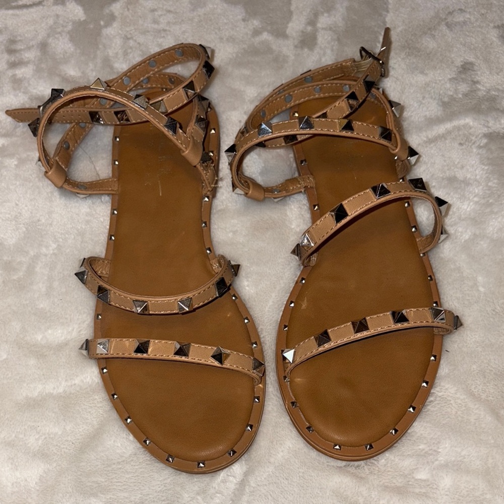 Studded Tan Sandals